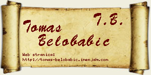 Tomas Belobabić vizit kartica